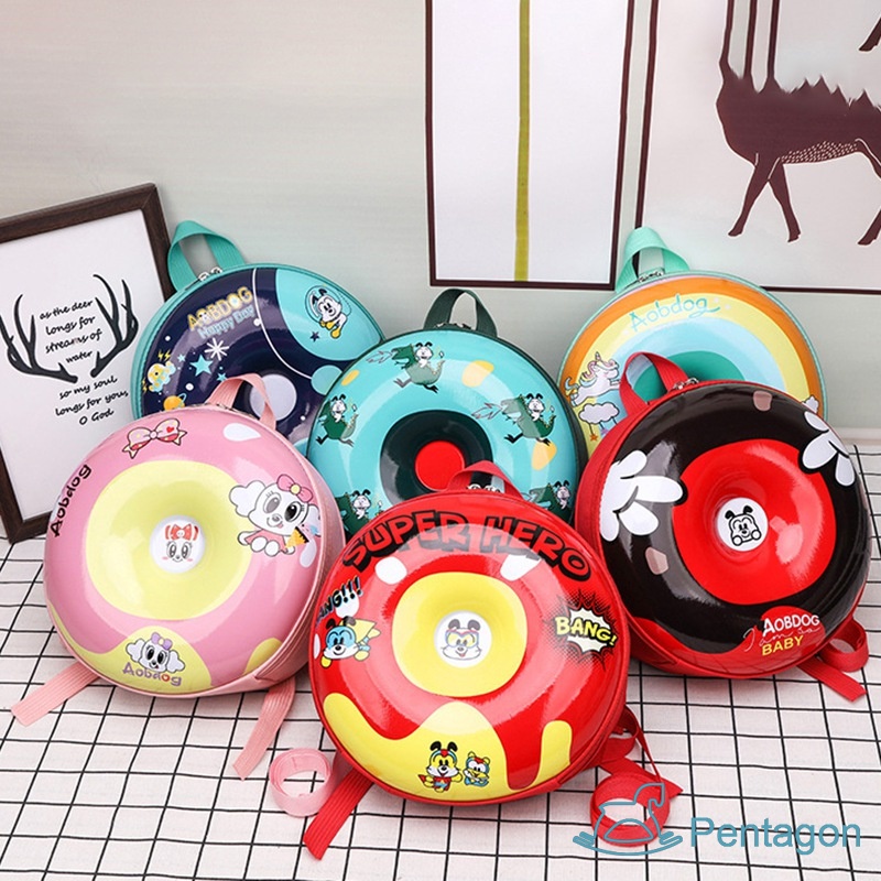 Balo Hình Bánh Donut Chống Thất Lạc Thiết Kế Hình Hoạt Hình Đáng Yêu Cho Trẻ Em