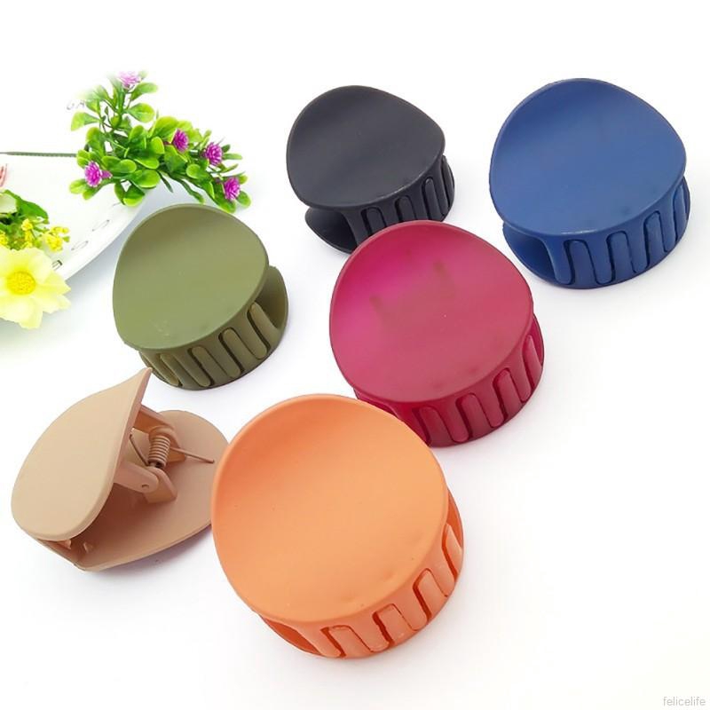 Kẹp tóc càng cua bằng nhựa acrylic màu trơn đơn giản dành cho nữ