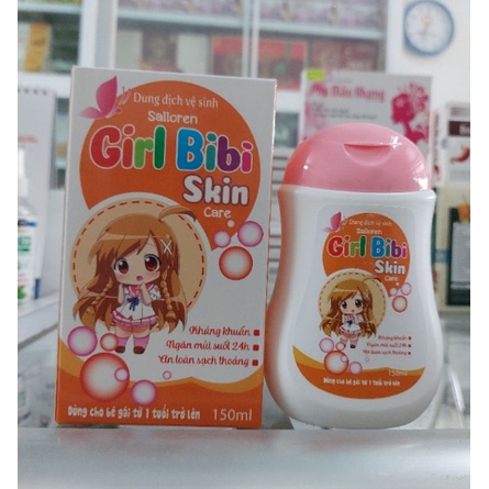 Dung dịch vệ sinh trẻ em kháng khuẩn GIRL BIBI ngăn mùi hôi giảm nấm ngứa cho bé LAHUTU