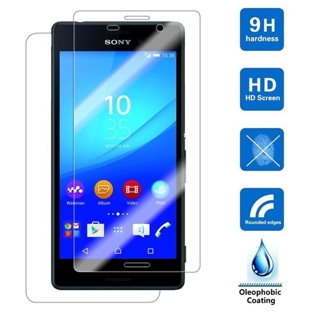 Kính cường lực 9h 0.26mm cho điện thoại Sony Xperia Z Z1 Z2 Z3 Z4 Z5 Compact T2 T3 C3 C4 C5