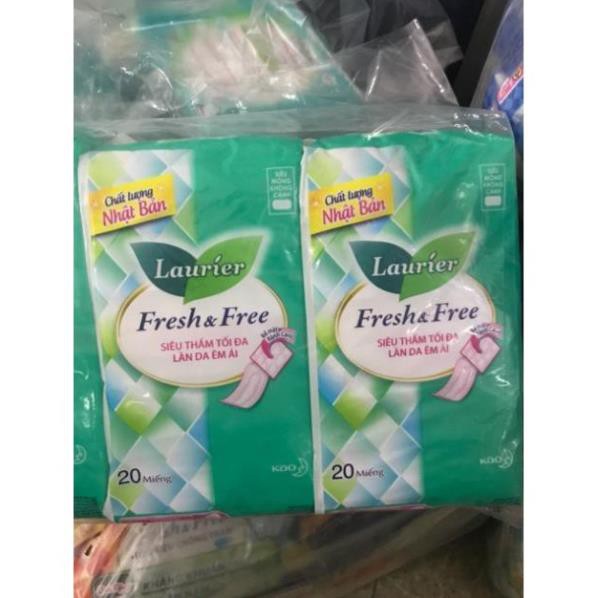 Băng vệ sinh Fresh &amp; Free không cánh 20 miếng gói to