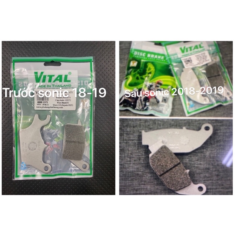 Bố thắng đĩa sau + trước Winner, Winner X, Sonic, Exciter, EX 135, Ex 150, 155 hiệu VITAL- Má phanh, bố thắng đĩa VITAL