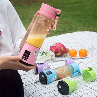 Máy xay sinh tố cầm tay mini sạc pin, Máy say sinh tố cầm tay đa năng mini 380ml