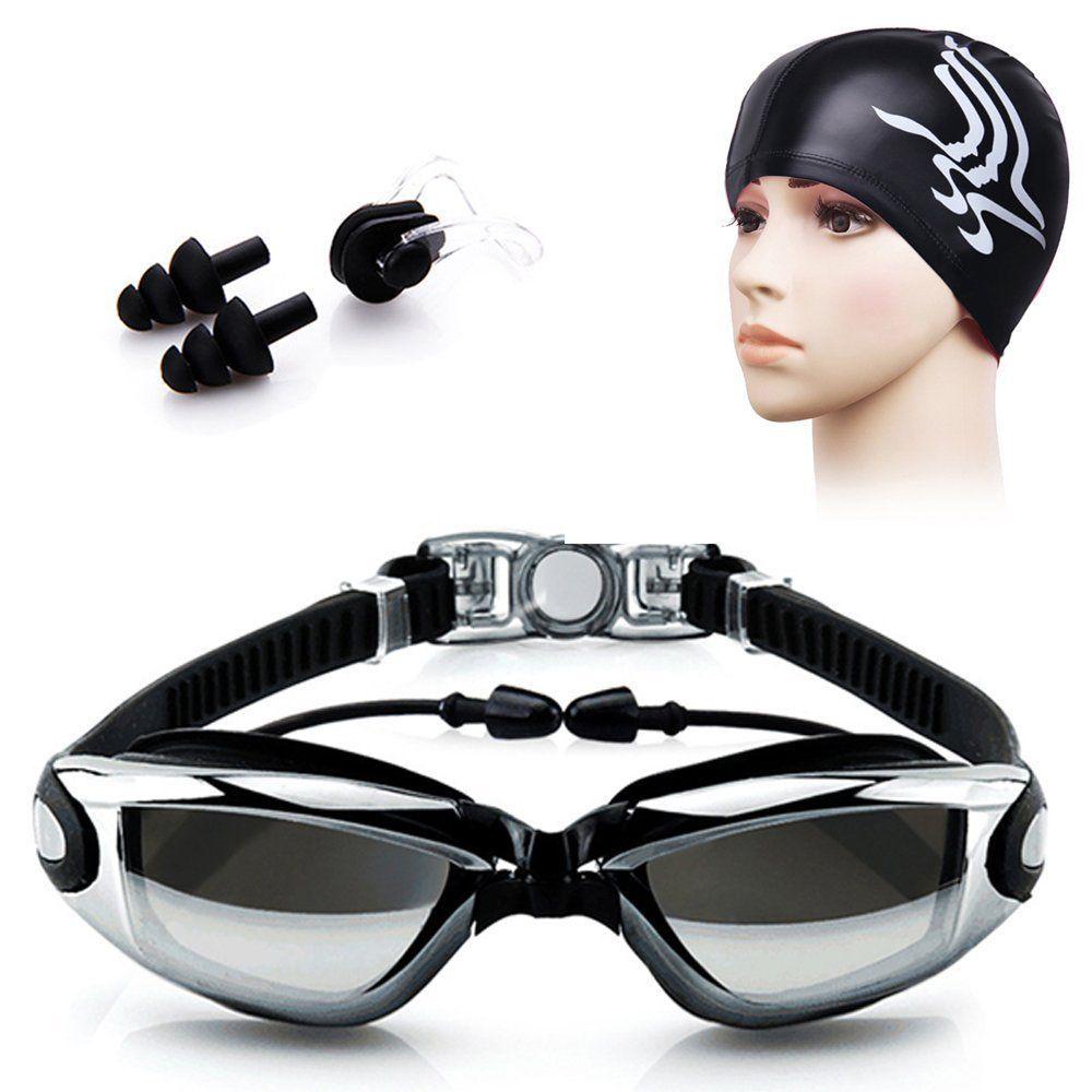 JARRED Kính Bơi Chống Sương Mù Kèm Nút Bịt Tai Và Mũi Có Thể Điều Chỉnh Dành Cho Nam Nữ