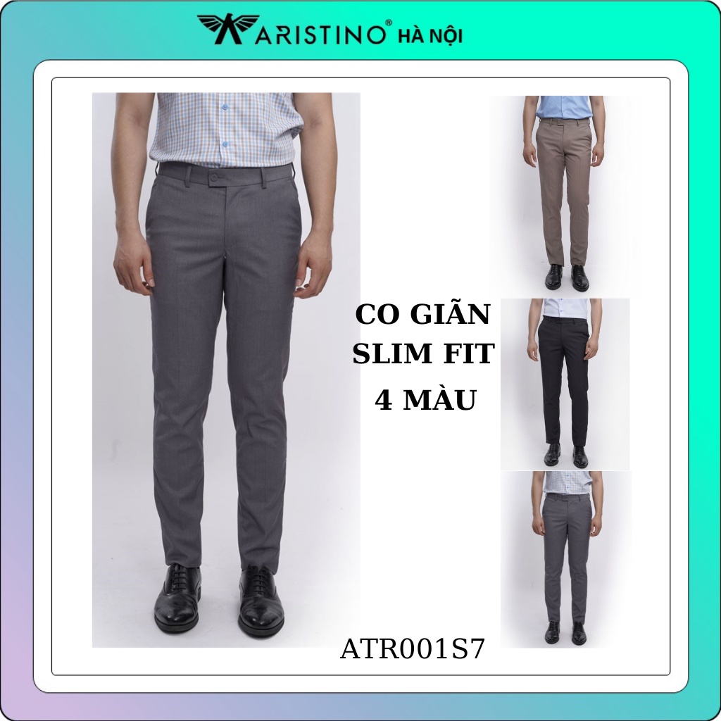 Quần âu công sở nam ARISTINO có 4 màu sang trọng atr001s7 co giãn nhẹ- slimfit