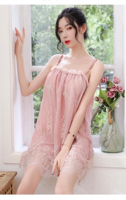 [TẶNG QUẦN CHIP] Đầm Ngủ, Váy Ngủ Ren Hai Dây Sexy | BigBuy360 - bigbuy360.vn