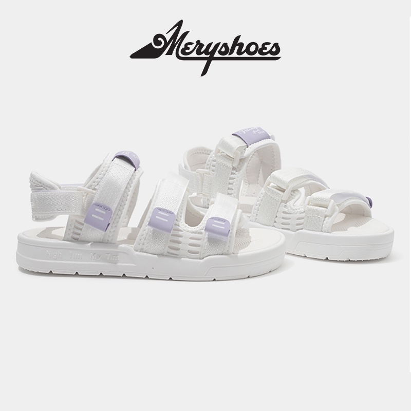 Sandal nữ đi học 3 quai unisex nam nữ đế êm Fitting Ulzzang T59 - Mery Shoes