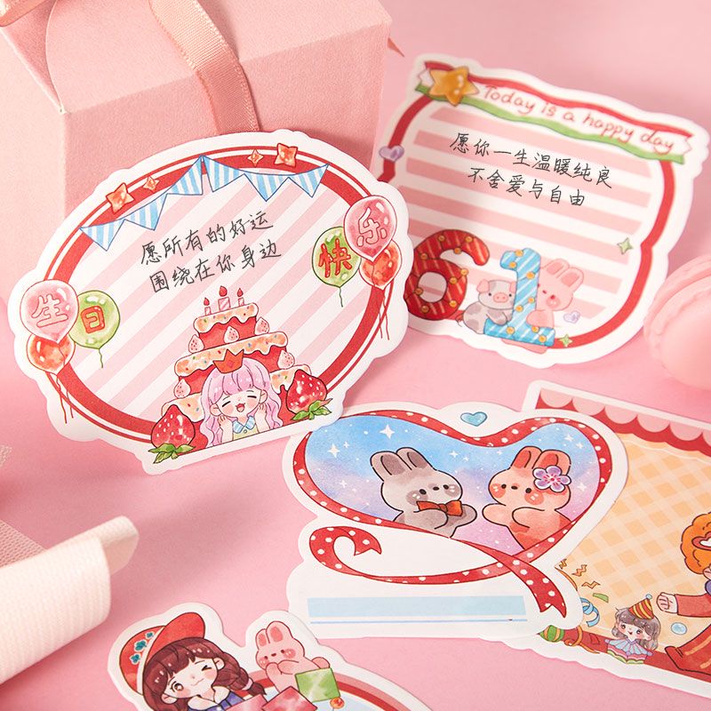 Bộ 30 Giấy Ghi Chú Họa Tiết Hoạt Hình Đáng Yêu