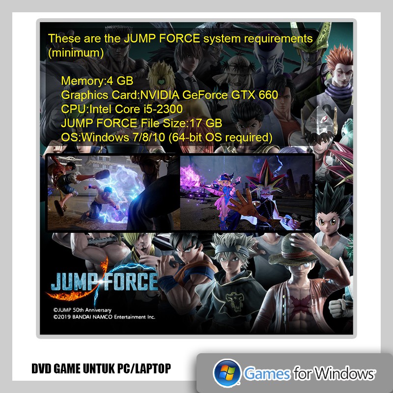 Đĩa Dvd Game Jump Force Dành Cho Pc / Laptop