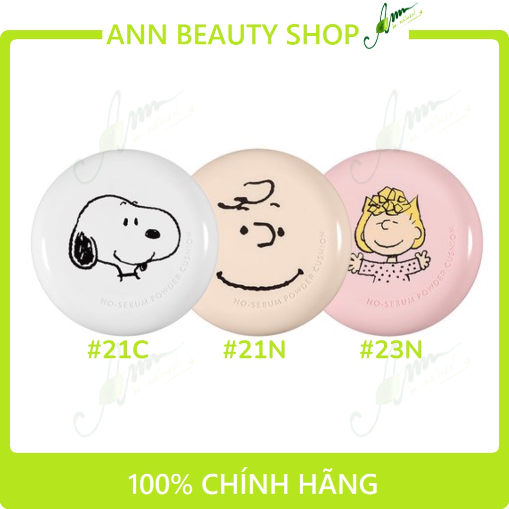 Phấn nước Kiềm Dầu Innisfree x Peanuts No Sebum Powder Cushion 14g