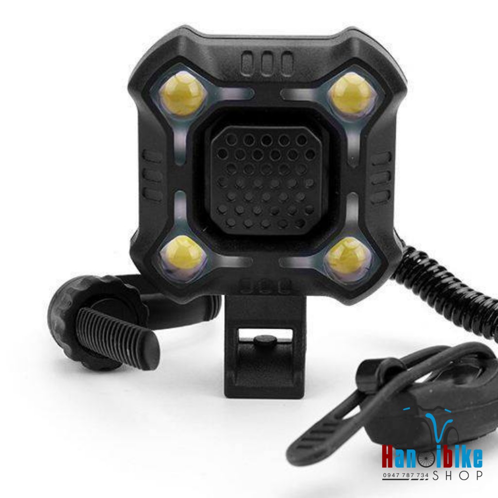 Đèn kiêm còi xe đạp 4 bóng