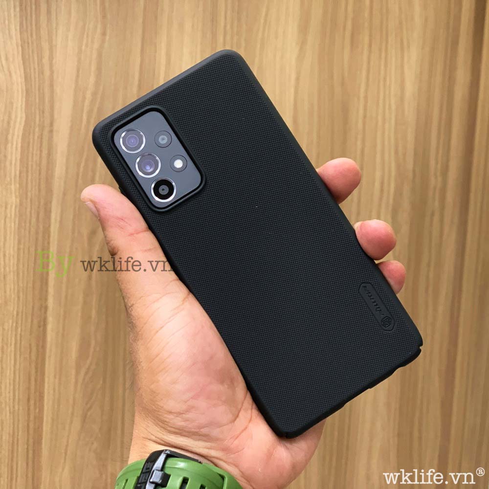 Ốp lưng dành cho Samsung Galaxy A72 4G, 5G, chính hãng Nillkin Frosted Shield dạng sần