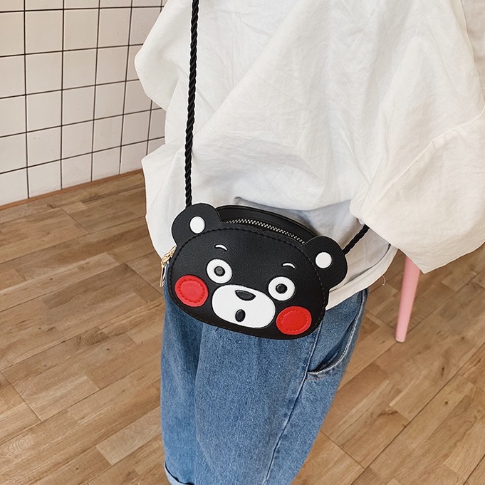 Túi Đeo Chéo Nhỏ Xinh In Họa Tiết Hoạt Hình Dễ Thương Phong Cách Hàn Quốc Cho Bé Gái
