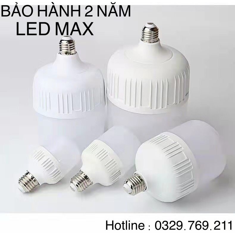 Bóng Đèn Led 50W 40W 30W 20W 15W 10W 5W Bulb Trụ Nhựa Siêu Sáng,Tiết Kiệm Điện, ( MUA 10 TẶNG 1 BÓNG BÚP trụ 5w)