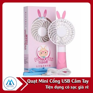 Quạt mini cổng USB cầm tay tiện dụng có sạc giá rẻ -AL MSĐ