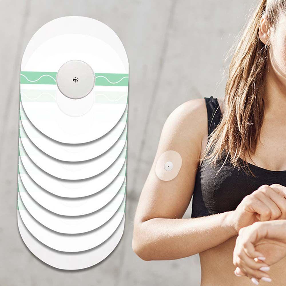 Miếng Dán Cảm Biến Trong Suốt Hình Tròn / Oval Bằng Vải Co Giãn CGM