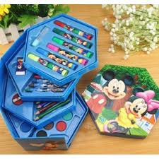 Hộp Bút Chì Màu 4 Tầng Xoay Có 46 Màu cho Bé yêu thỏa sức sáng tạo