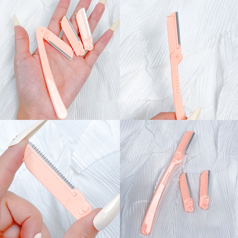 READY STOCK Folding eyebrow trimming  female beginner safety type free replacement professional eyebrow trimming  set uniq | BigBuy360 - bigbuy360.vn