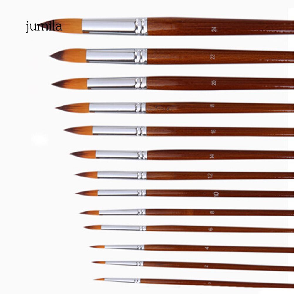 Set 13 cọ vẽ tô màu đa dụng với tay cầm bằng gỗ độc đáo