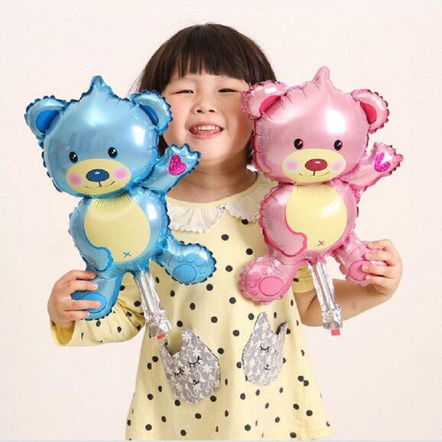 BÓNG TRÁNG NHÔM MINI GẤU TEDDY, BÓNG KIẾNG TRANG TRÍ TIỆC