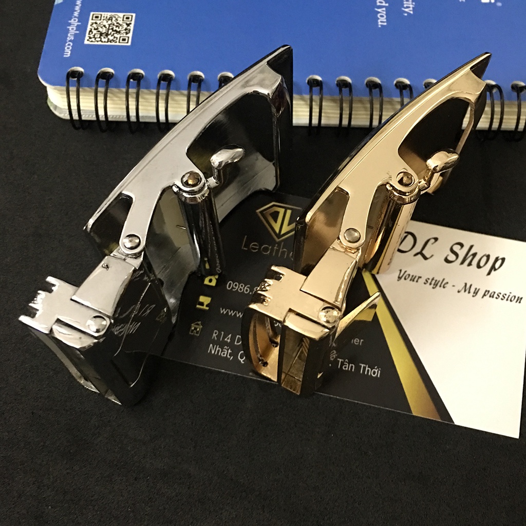 Đầu Khóa Thắt Lưng Nam Cao Cấp Size 3.9 cm/Bề Mặt Dán Da Bò Dập Vân Cá Sấu DLĐKTCS-01