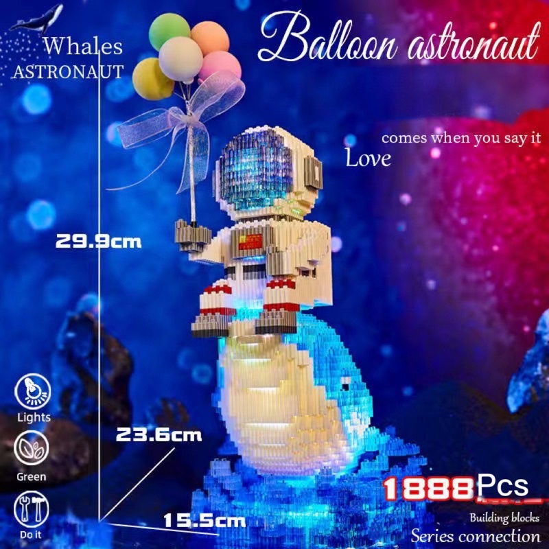 XẾP HÌNH PHI HÀNH GIA CÁ HEO CÓ ĐÈN