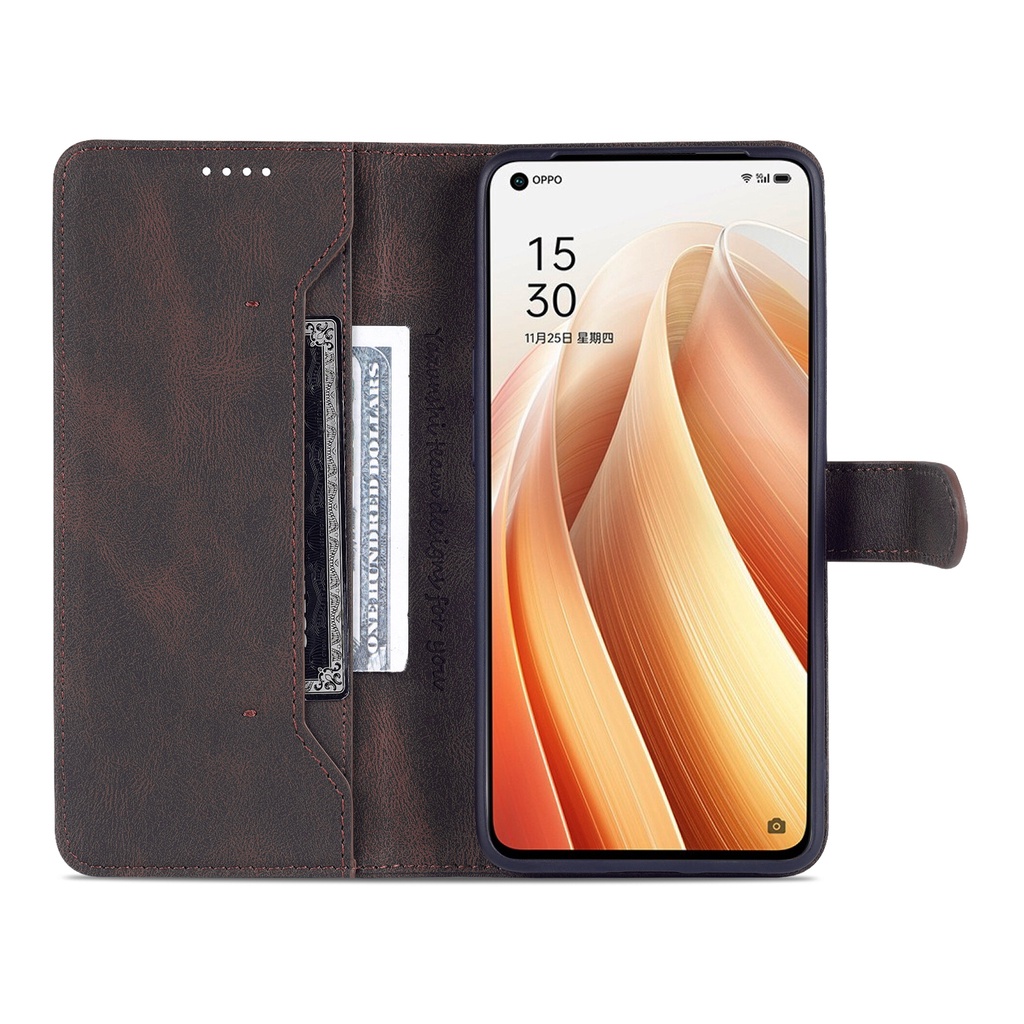 Ốp Điện Thoại Da PU Mềm Dạng Ví Cho OPPO Reno 7 Pro 5G Reno7 5G