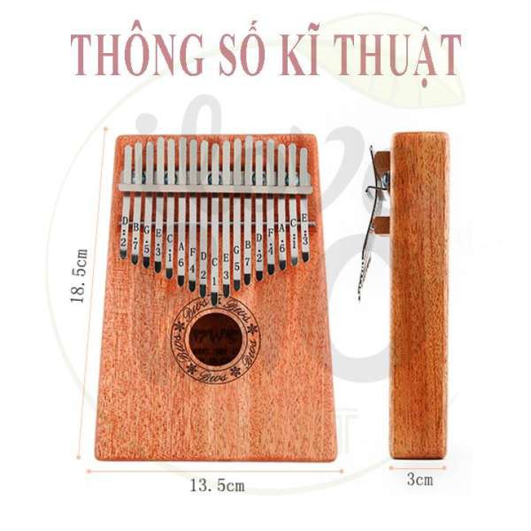 [Rẻ vô địch] Đàn Kalimba 17 phím gỗ Mahogany Full phụ kiện