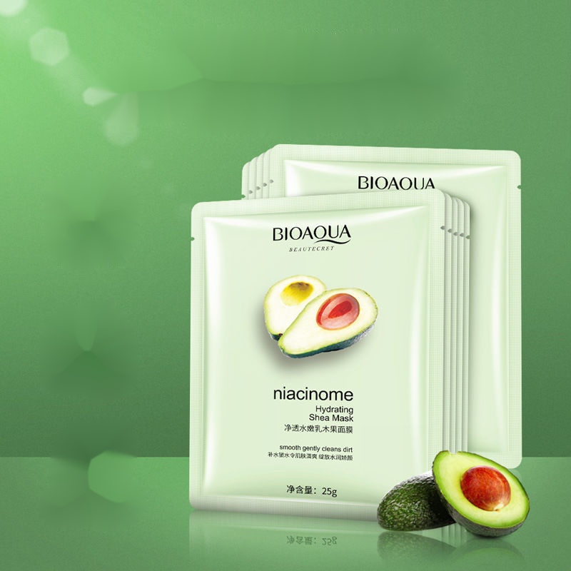 [Hàng mới về] Mặt nạ chiết xuất quả bơ Bioaqua dưỡng ẩm làm trắng sáng da điều dầu chống nhăn se khít lỗ chân lông | BigBuy360 - bigbuy360.vn