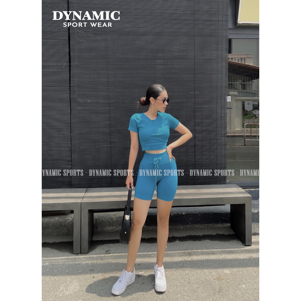 Quần đùi và Croptop thể thao tập Gym, Yoga, Aerobic nữ Biker