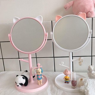 Gương Trang Điểm Để Bàn Tai Mèo Dễ Thương H226