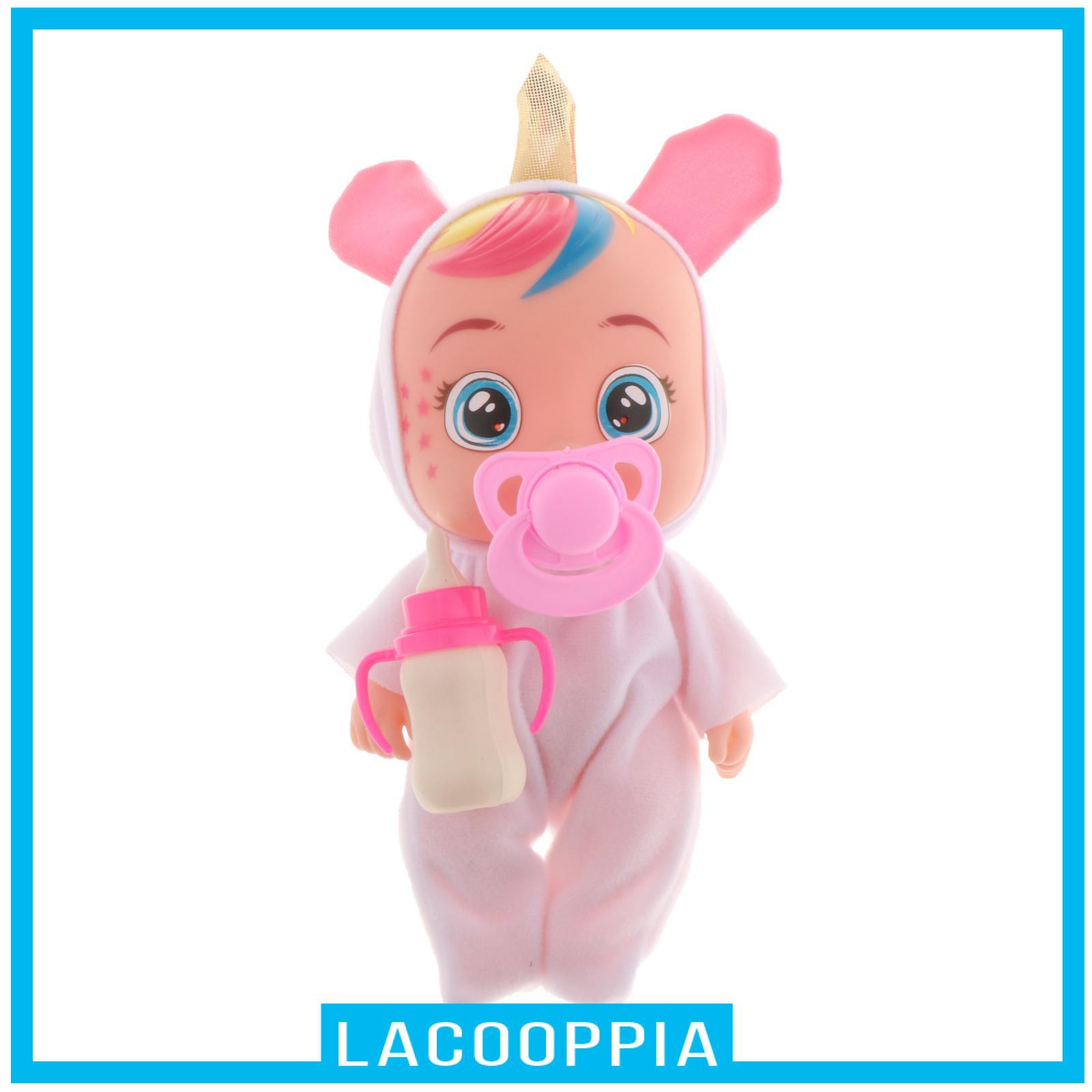 [LACOOPPIA] Electric Interactive Doll Baby Kids Toy Birthday Gift Make Sound Feeding&amp; Crying