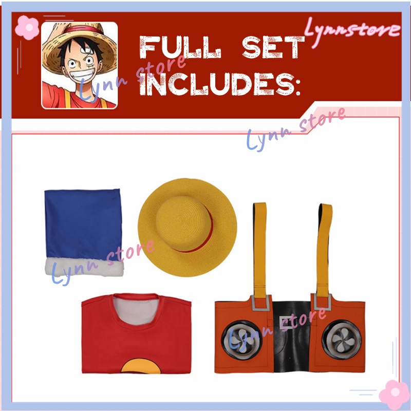 Set Đồ Hóa Trang Nhân Vật LUFFY Trong Phim Hoạt Hình ONE PIECE Độc Đáo