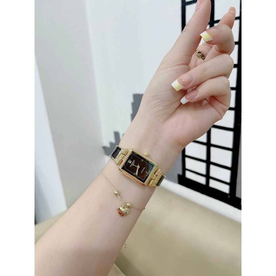 Đồng hồ nữ dây thép phối đá MK SUN, đồng hồ nữ dây thép chính hãng dây đá cực xinh chống nước - DNDStyle