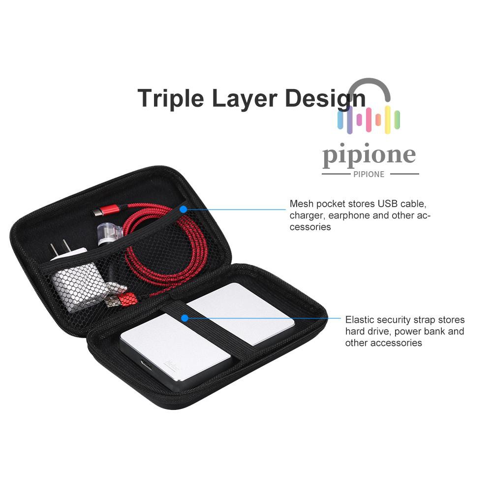 Túi đựng ổ cứng HDD 3.5inch bằng chất liệu EVA chống sốc thiết kế di động mang theo khi đi du lịch | BigBuy360 - bigbuy360.vn