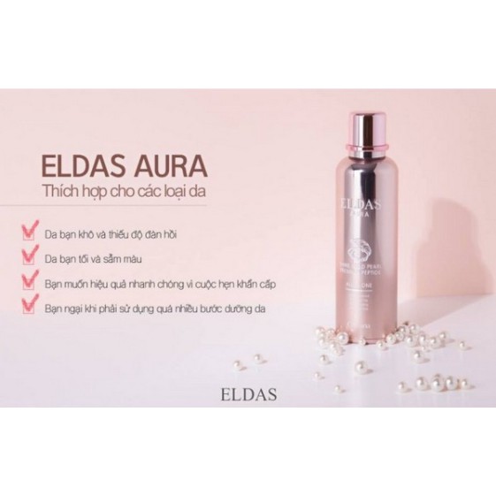 Serum tế bào gốc Eldas Aura Coreana Shine Gold Pearl Premium Peptide 100ml