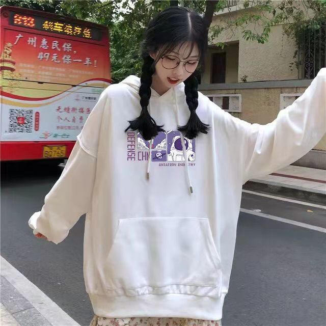 Áo Sweater Mùa Đông 2022 Dáng Suông Có Mũ Trùm Bằng Lông Cừu Dày Dặn Phong Cách Hàn Quốc Cho Nữ