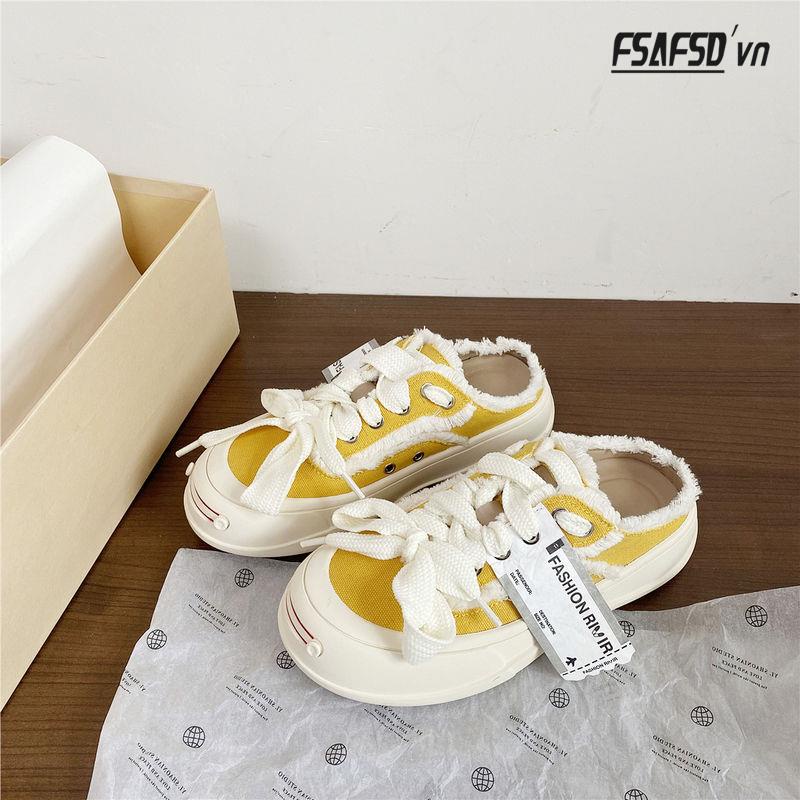 Giày Thể Thao Canvas Đế Dày Mẫu Mới 2022 Thời Trang Mùa Hè Cho Nữ