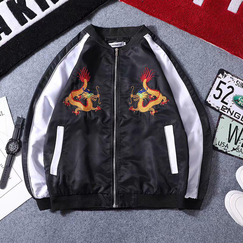 Áo Khoác Mỏng Thêu Hình Rồng Thời Trang Cho Nam Nữ