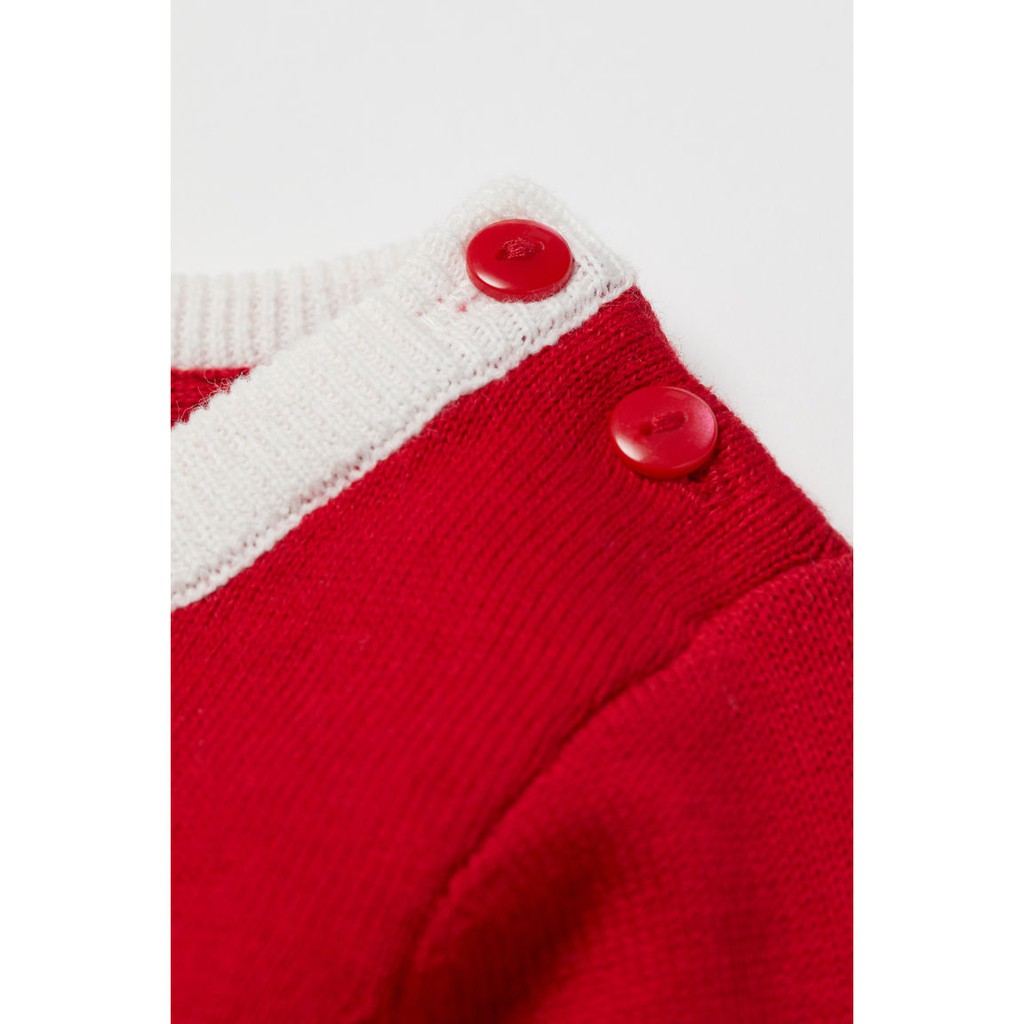 Áo len đỏ Noel santa HM H&amp;M size 6-9, 9-12, 12-18m_hàng chính hãng authentic