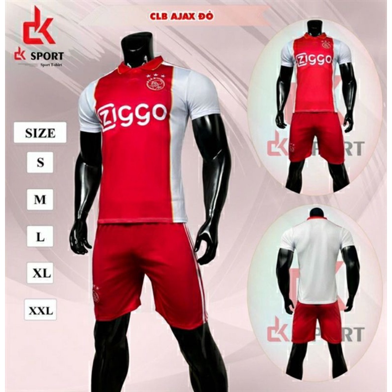 BỘ ĐỒ ĐÁ BANH AJAX TRẮNG ĐỎ MỚI NHẤT 2023