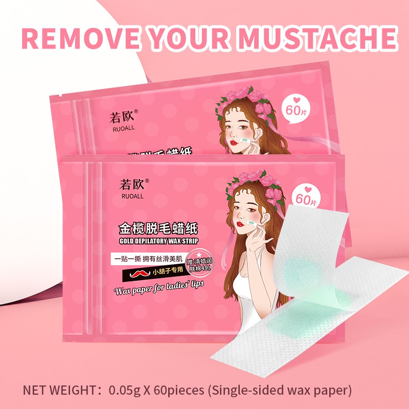 (Hàng Mới Về) Miếng wax RUOALL cho mặt ( hộp 60 miếng ) 135G