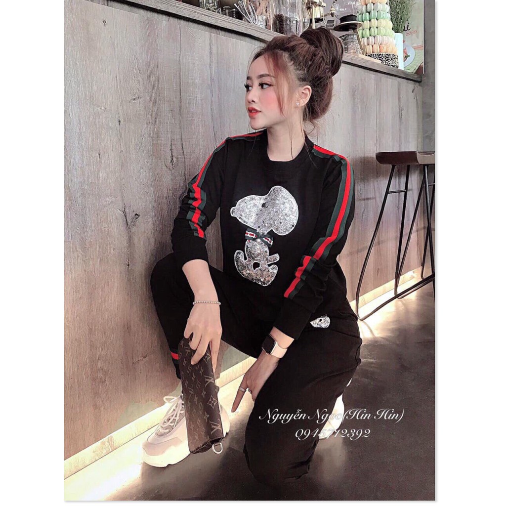 Sét Bộ Quần Áo Thun Da cá Tay Dài