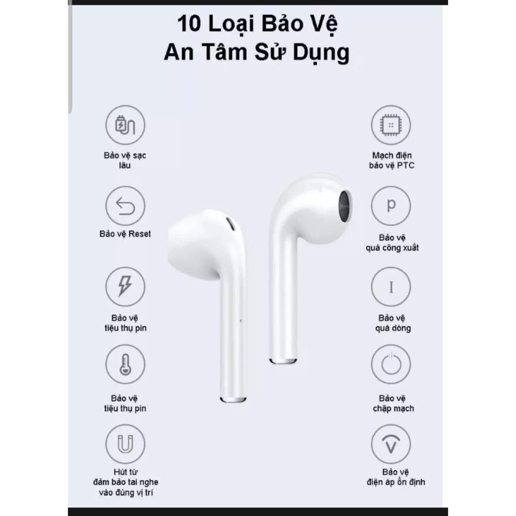 Tai Nghe Không Dây I18 Tws Bluetooth 5.0 Điều Khiển Cảm Ứng Âm Thanh 3D Cho IPhone Xiaomi Huawei