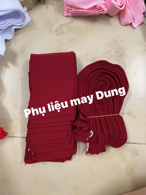 Cổ Áo Thun+ Bo tay (Cổ ngang 9cm dài 40cm,Dây bo tay bảng 2,5cm Dài 69-70cm)