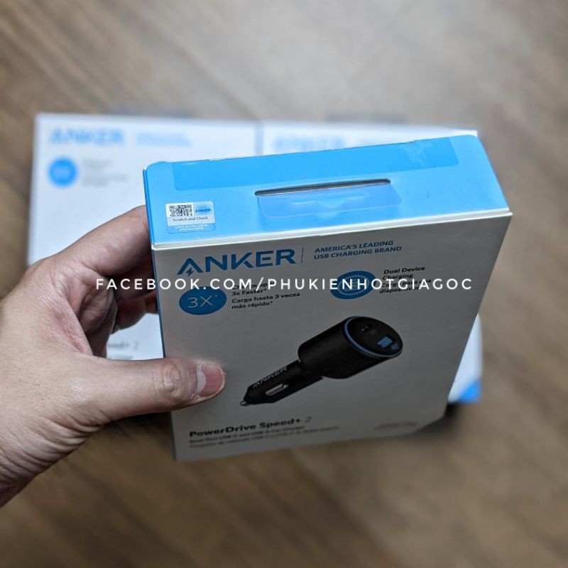 [Mã SKAMA06 giảm 8% đơn 250k]Tẩu sạc / Sạc ô tô ANKER PowerDrive II PD 2 Cổng 49.5W Mã A2229 / PD 2 cổng 33W Mã A2721