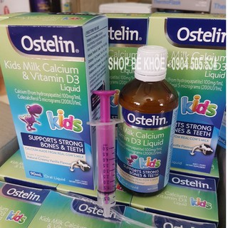 Canxi + vitamin D: Ostelin Kid milk Calcium &Vitamin D3 Liquid
