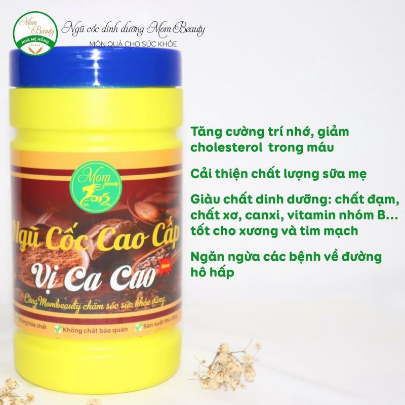 NGŨ CỐC CAO CẤP vị CACAO Mom beauty MOMBEAUTY