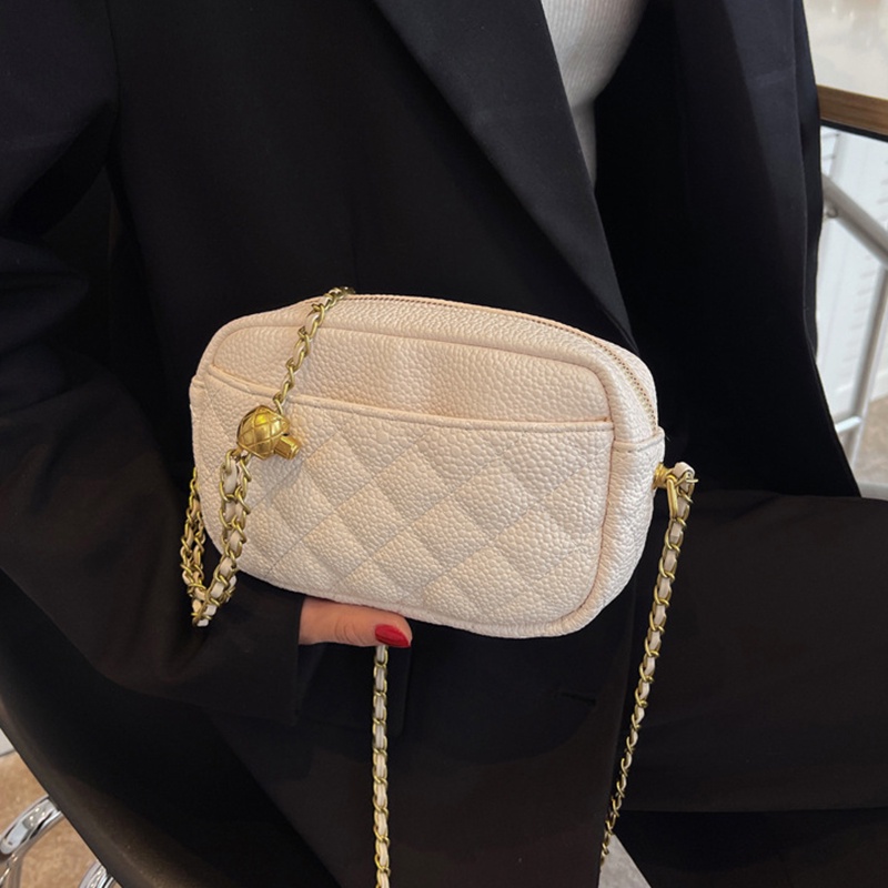 Túi đeo chéo IELGY dây đeo phối xích nhiều màu tùy chọn phong cách thời trang cho nữ