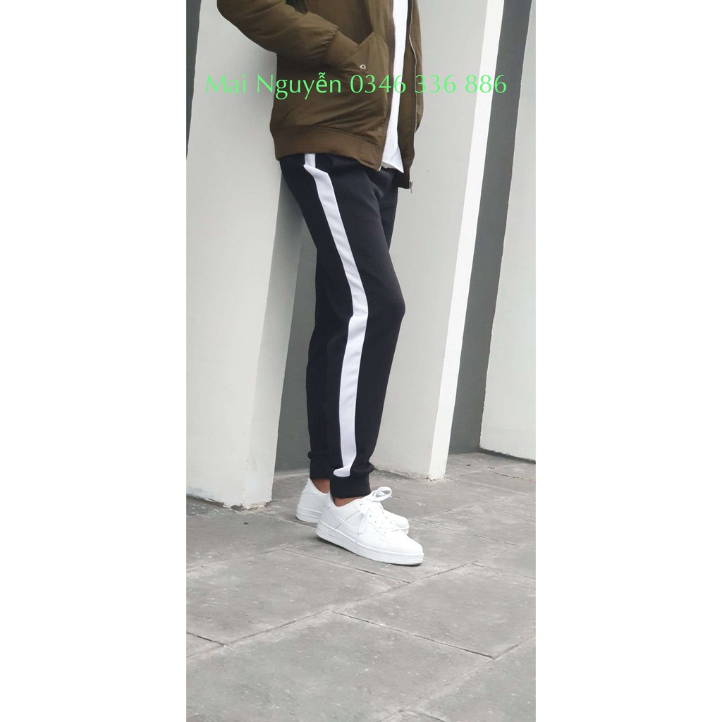 Quần Thể Thao Nam  Sọc Trắng Co Giãn Ống Bó Co dãn tốt, phù hợp với mặc dạo phố, thể dục thể thao | BigBuy360 - bigbuy360.vn